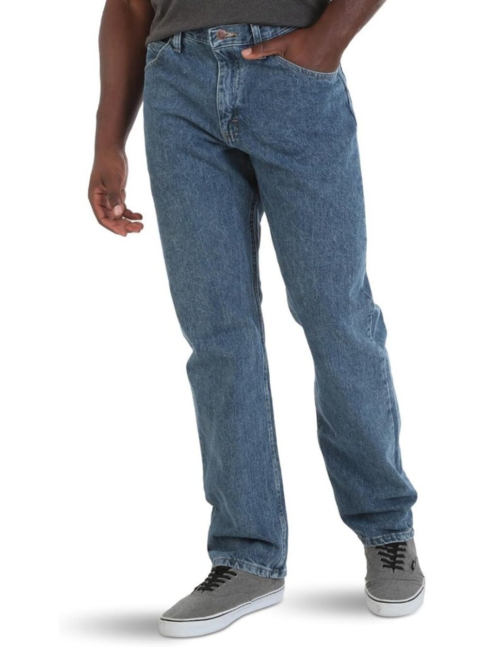 Classic 5-Pocket Relaxed Fit Men's Cotton Jeans - Versatile Everyday Style
